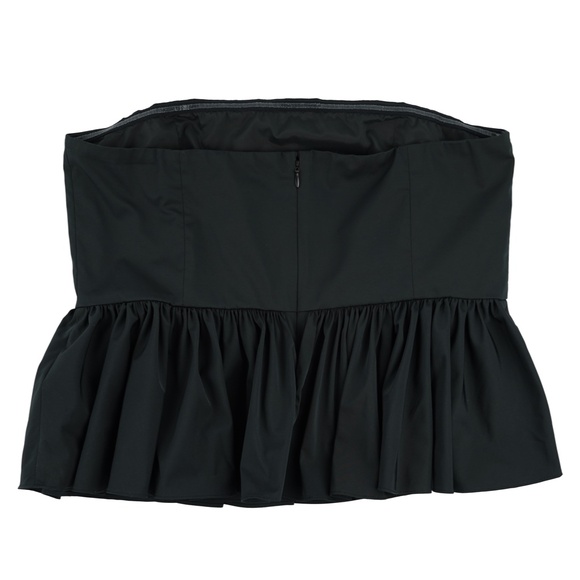 J.CREW Size 14 Strapless Taffeta Peplum Top - Black BN144 - Picture 3 of 4